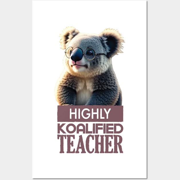 Just a Highly Koalified Teacher Koala 4 Wall Art by Dmytro